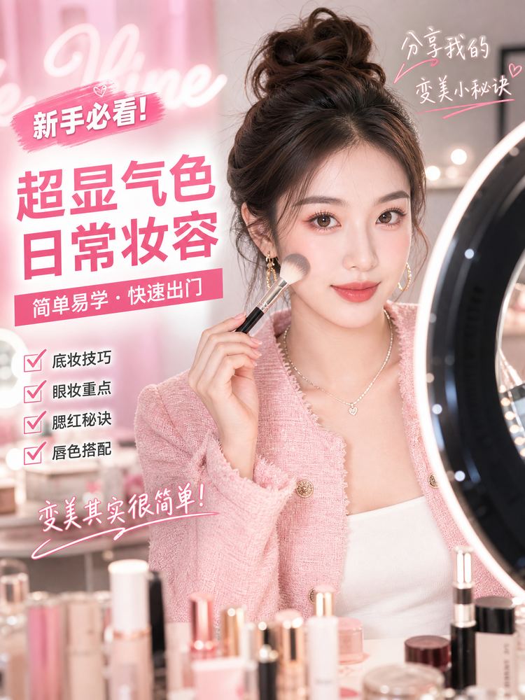 糖心vlog美妆视频教程-超显气色日常妆容